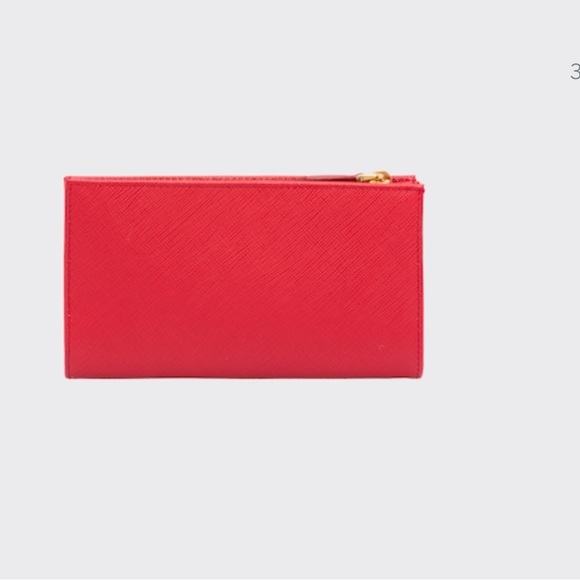 Prada - Large Saffiano Leather Wallet - Fiery Red - Picture 6 of 8